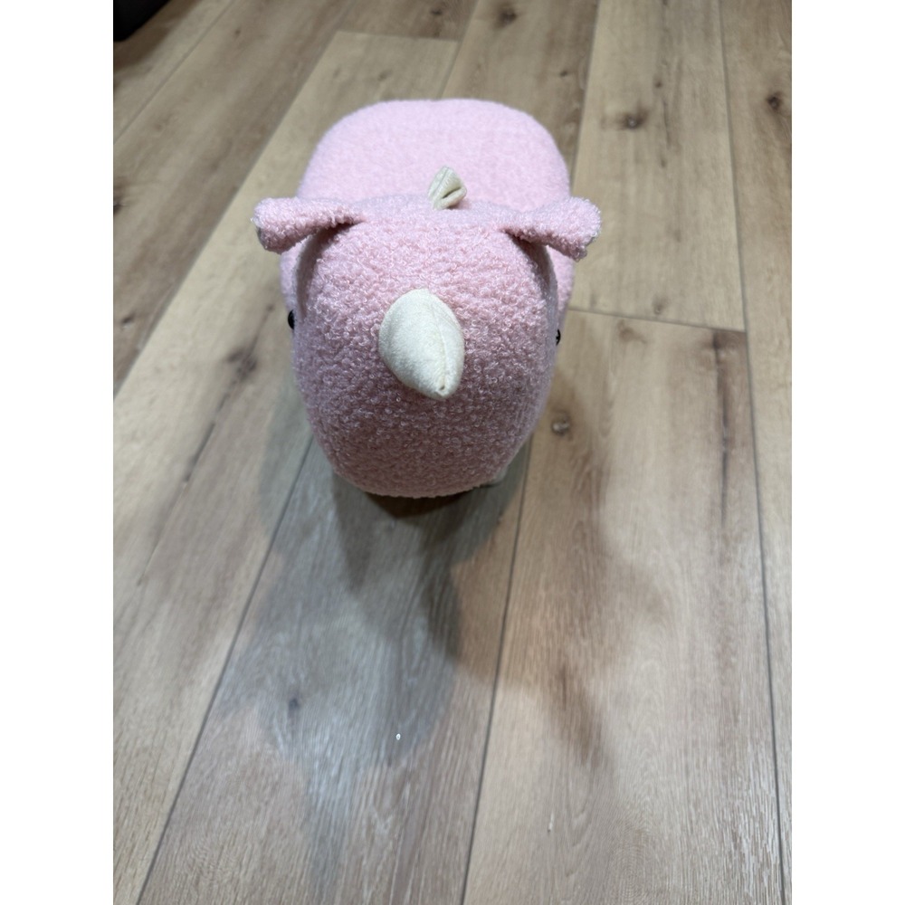 Pink Unicorn Kids Stool Ottoman Plush Animal Seat Nursery Decor Footstool Toy - Picture 5 of 10